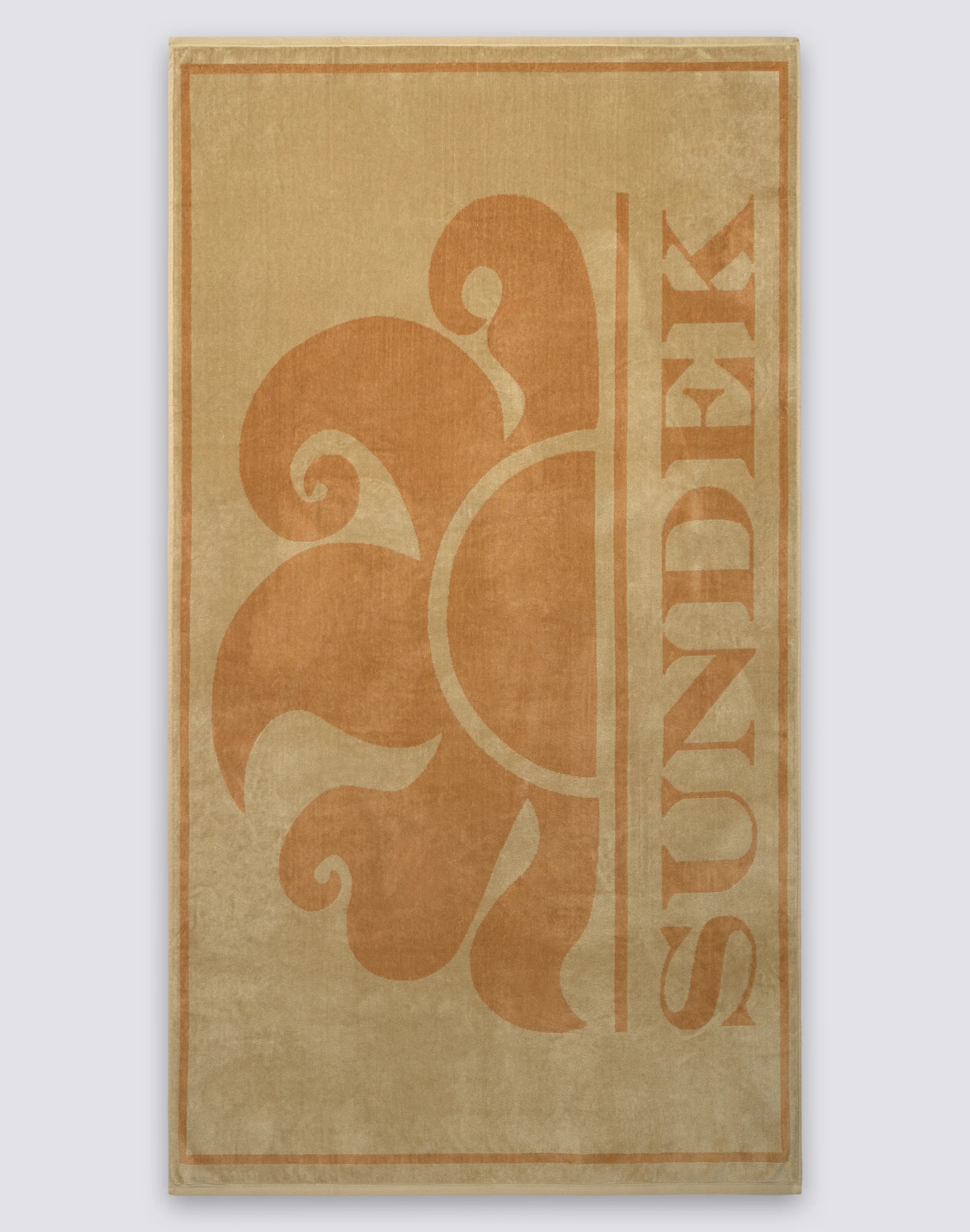TELO JACQUARD IN SPUGNA CON MAXI LOGO