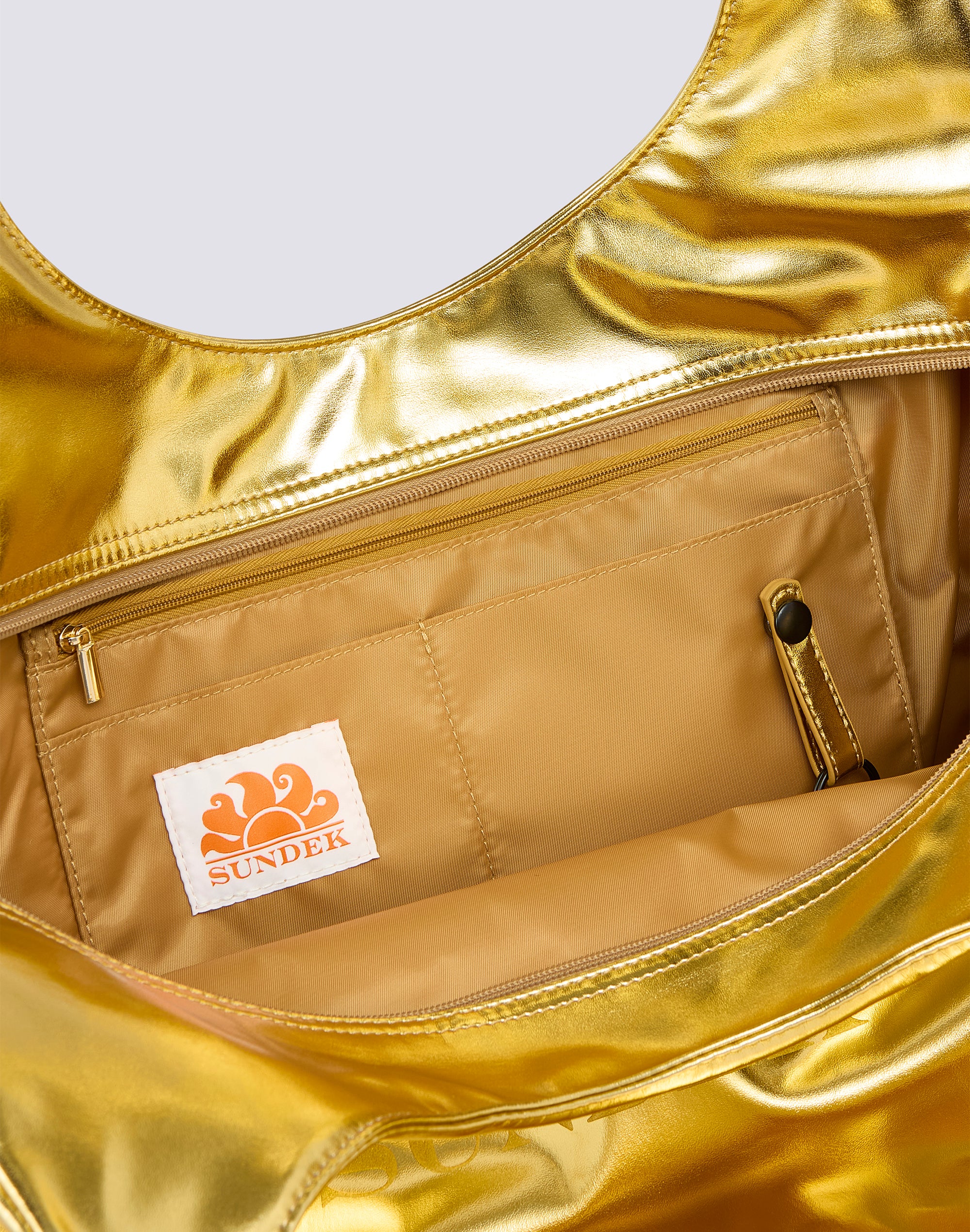 BORSA SHOPPER LAMINATA CON LOGO - Image 4