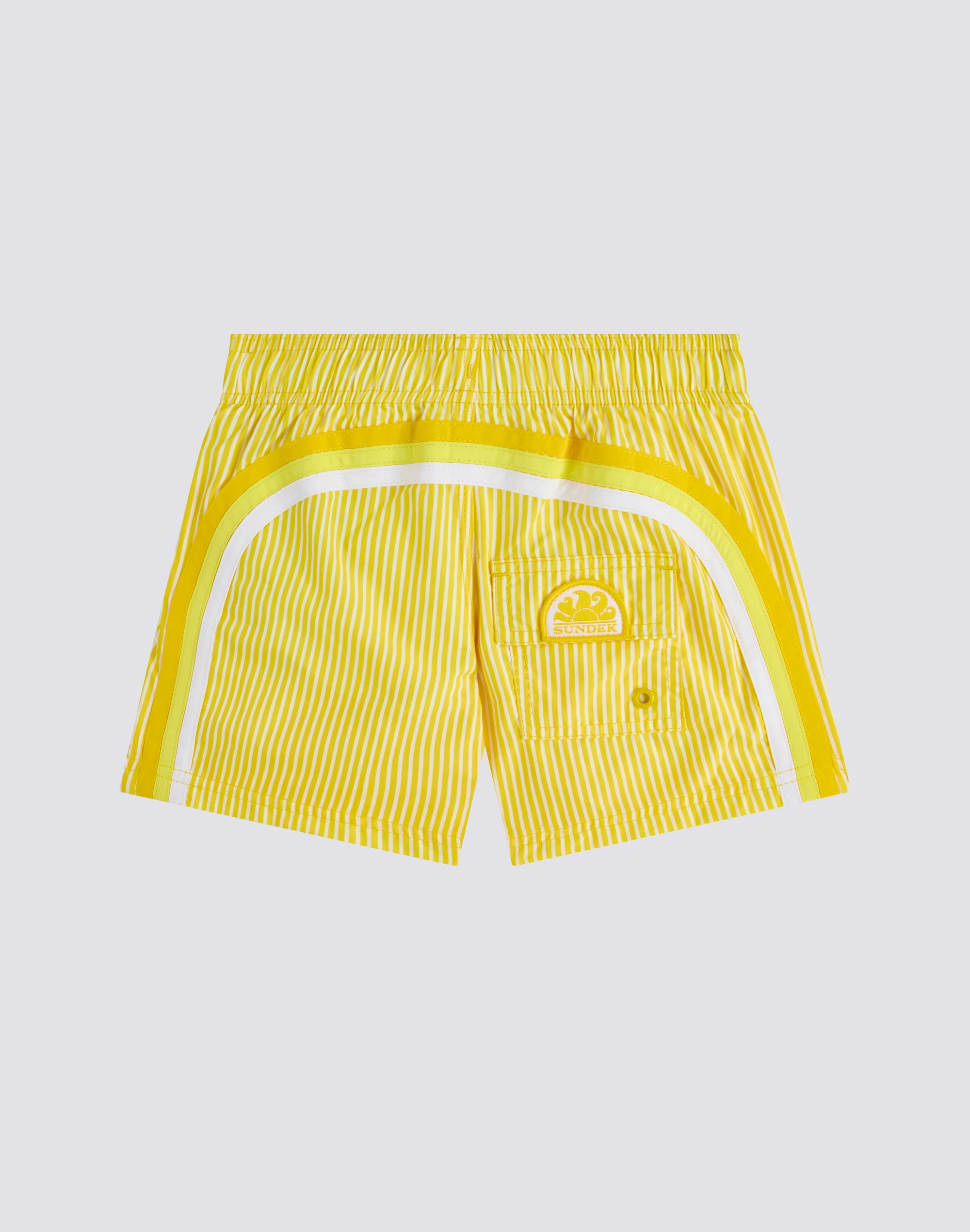 COSTUME DA BAGNO BAMBINO CORTO VITA ELASTICATA REPREVE® CON STAMPA JUICY STRIPES