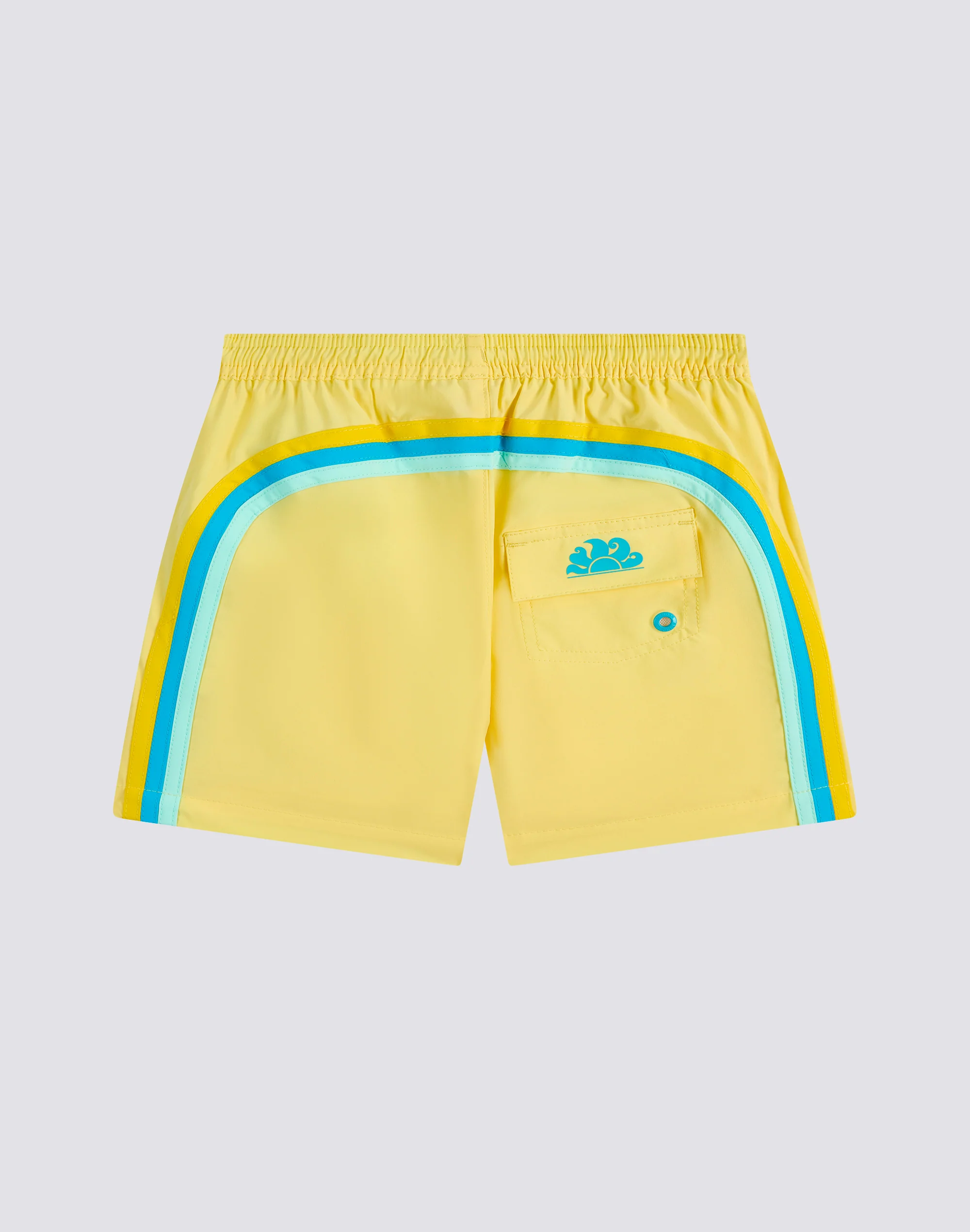 COSTUME DA BAGNO BAMBINO CORTO VITA ELASTICATA IN TESSUTO STRETCH