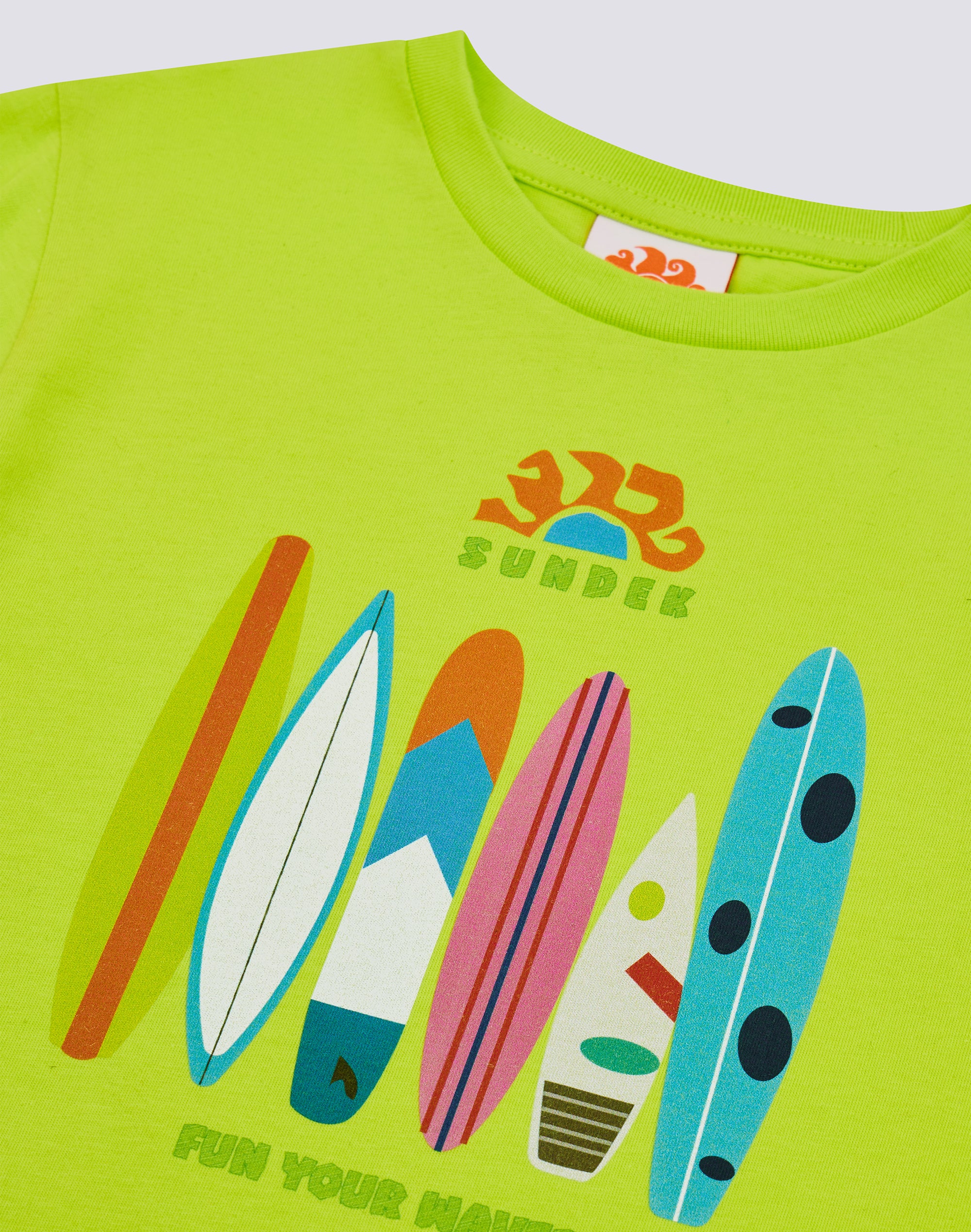 T-SHIRT BAMBINO A MANICA CORTA STAMPA RAINBOW SURFBOARD - Image 3