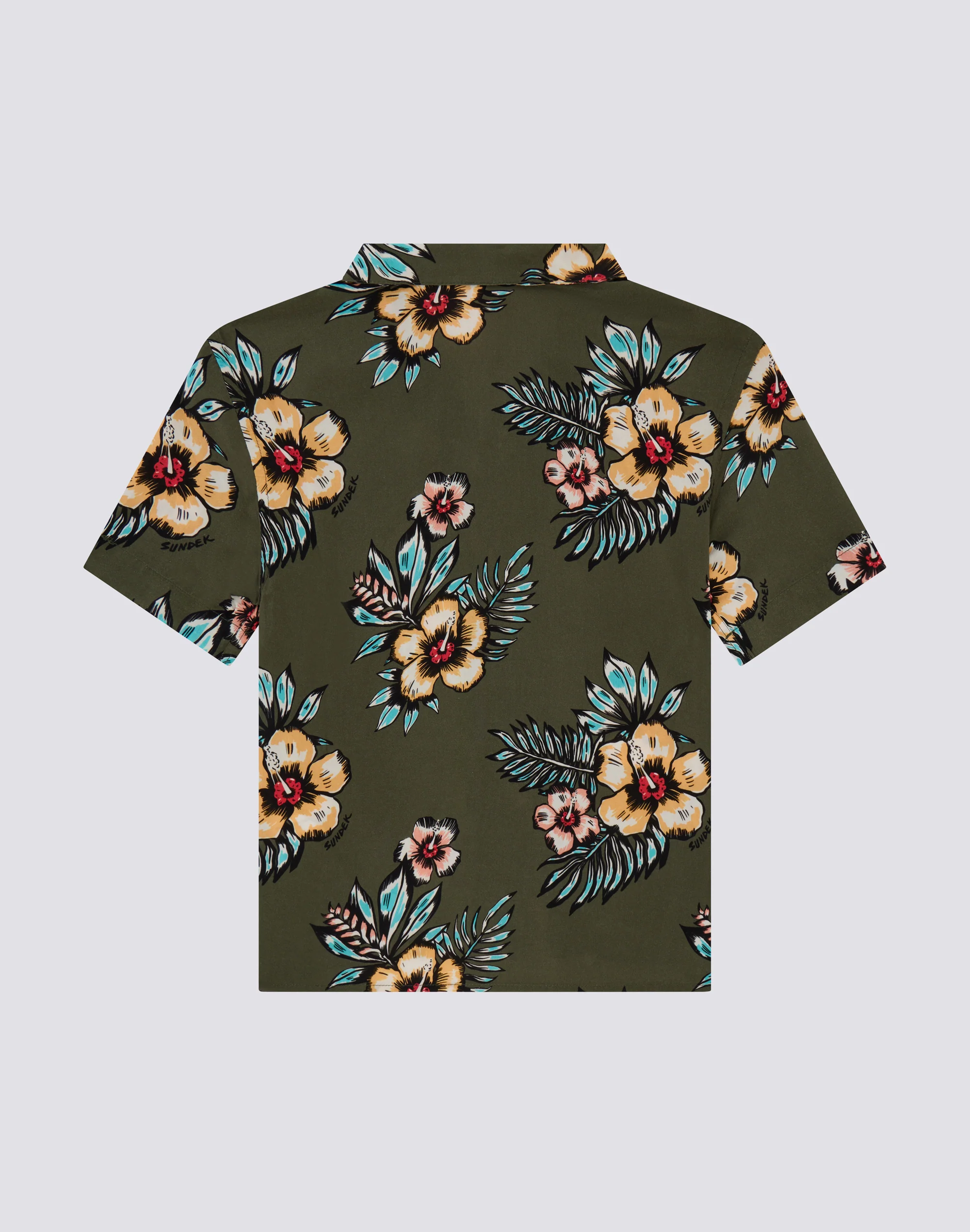 CAMICIA DA BAMBINO MODELLO BOWLING CON STAMPA FLOREALE - Image 2