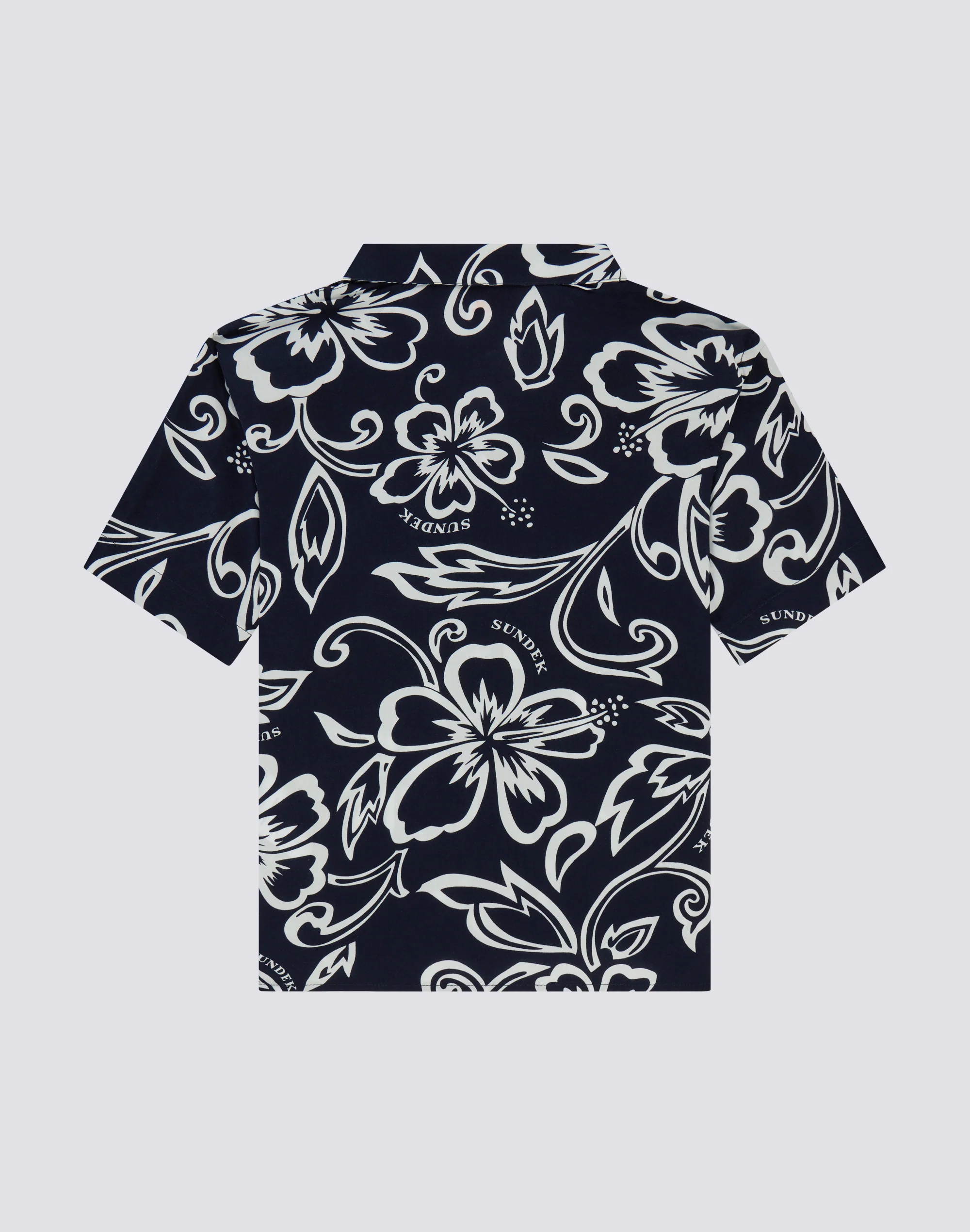 CAMICIA DA BAMBINO MODELLO BOWLING CON STAMPA FLOREALE - Image 2