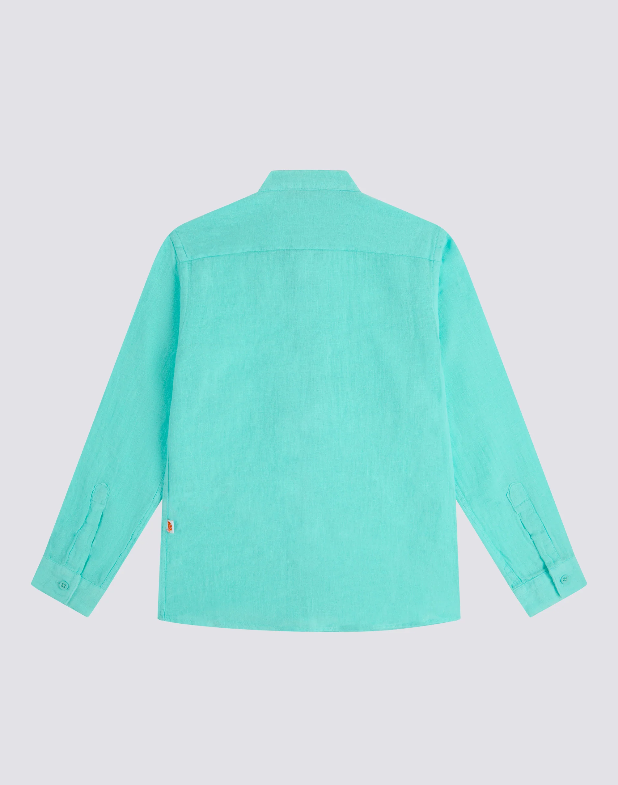 CAMICIA IN LINO CON COLLETTO ALLA COREANA - Image 2