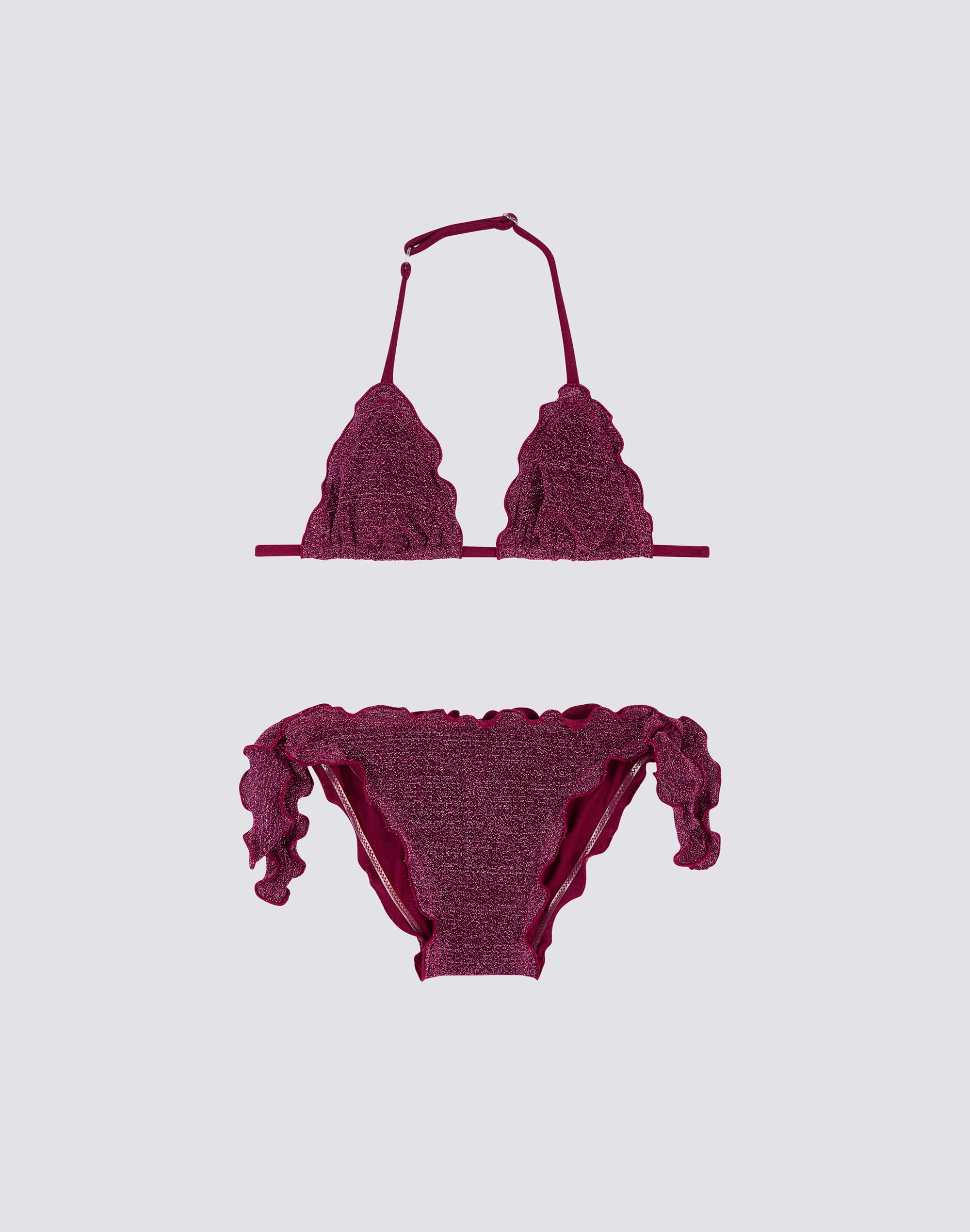 MINI MAGNOLIA BIKINI CON TOP A TRIANGOLO E SLIP CON FIOCCHI