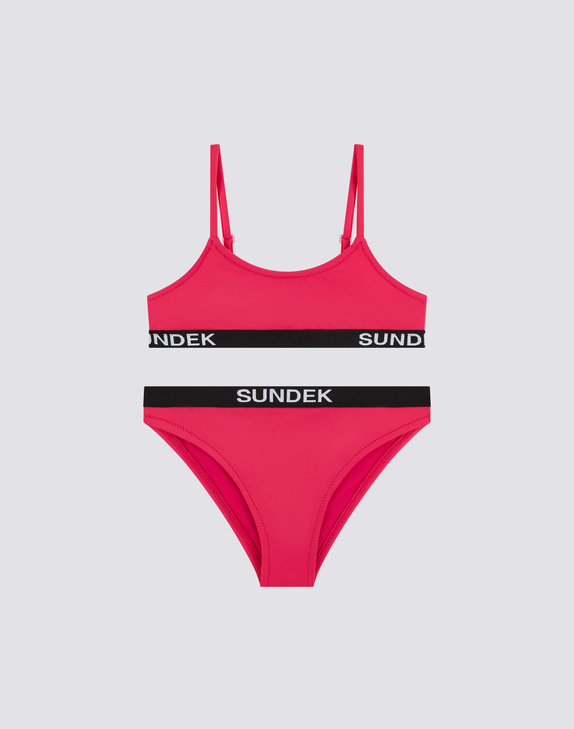 BIKINI BAMBINA CON TOP A FASCIA CON E SLIP FISSO