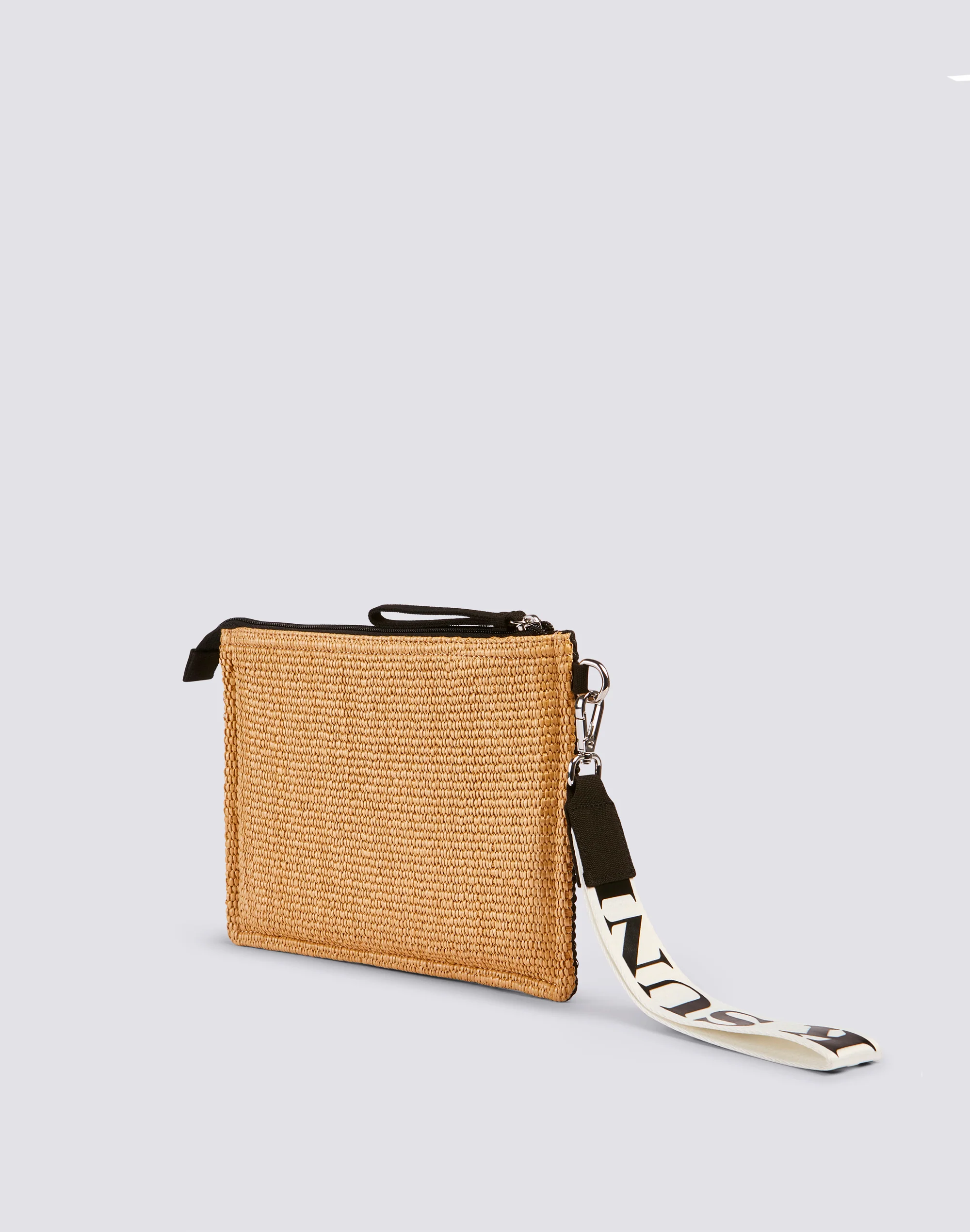 CLUTCH IN RAFFIA CON LOGO RICAMATO - Image 2