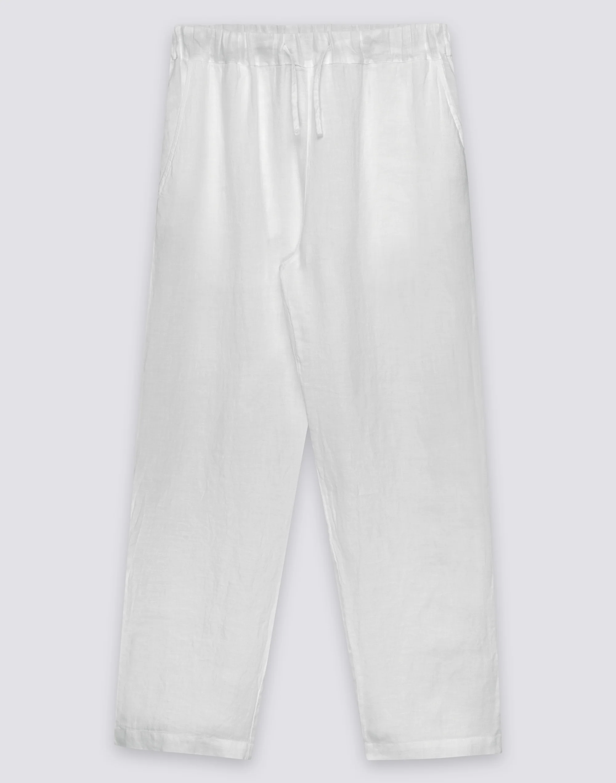 PANTALONI UOMO A VITA ELASTICATA IN LINO
