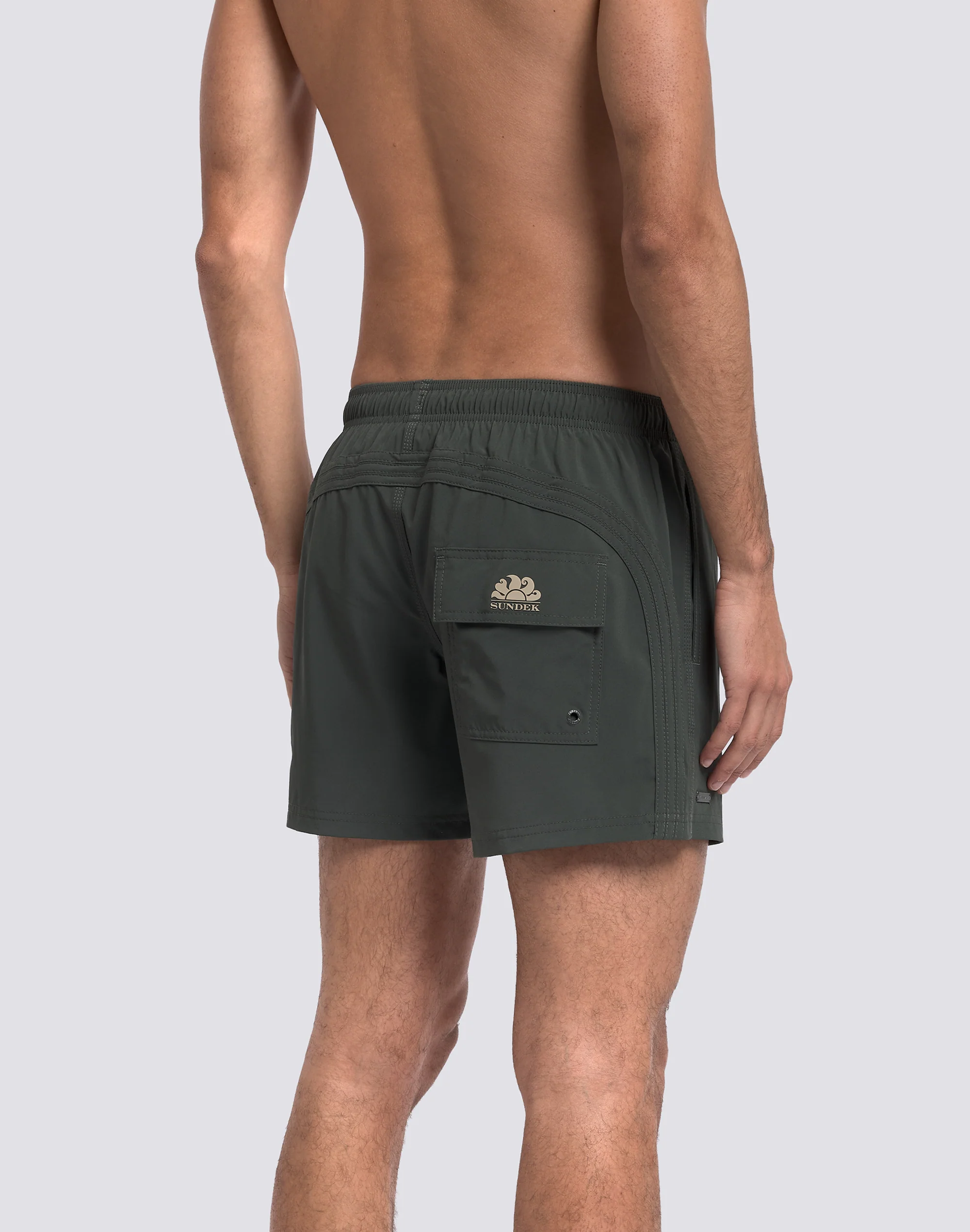 COSTUME DA BAGNO UOMO CORTO VITA ELASTICATA GOLDENWAVE TINTA UNITA 4WAY STRETCH - Image 5