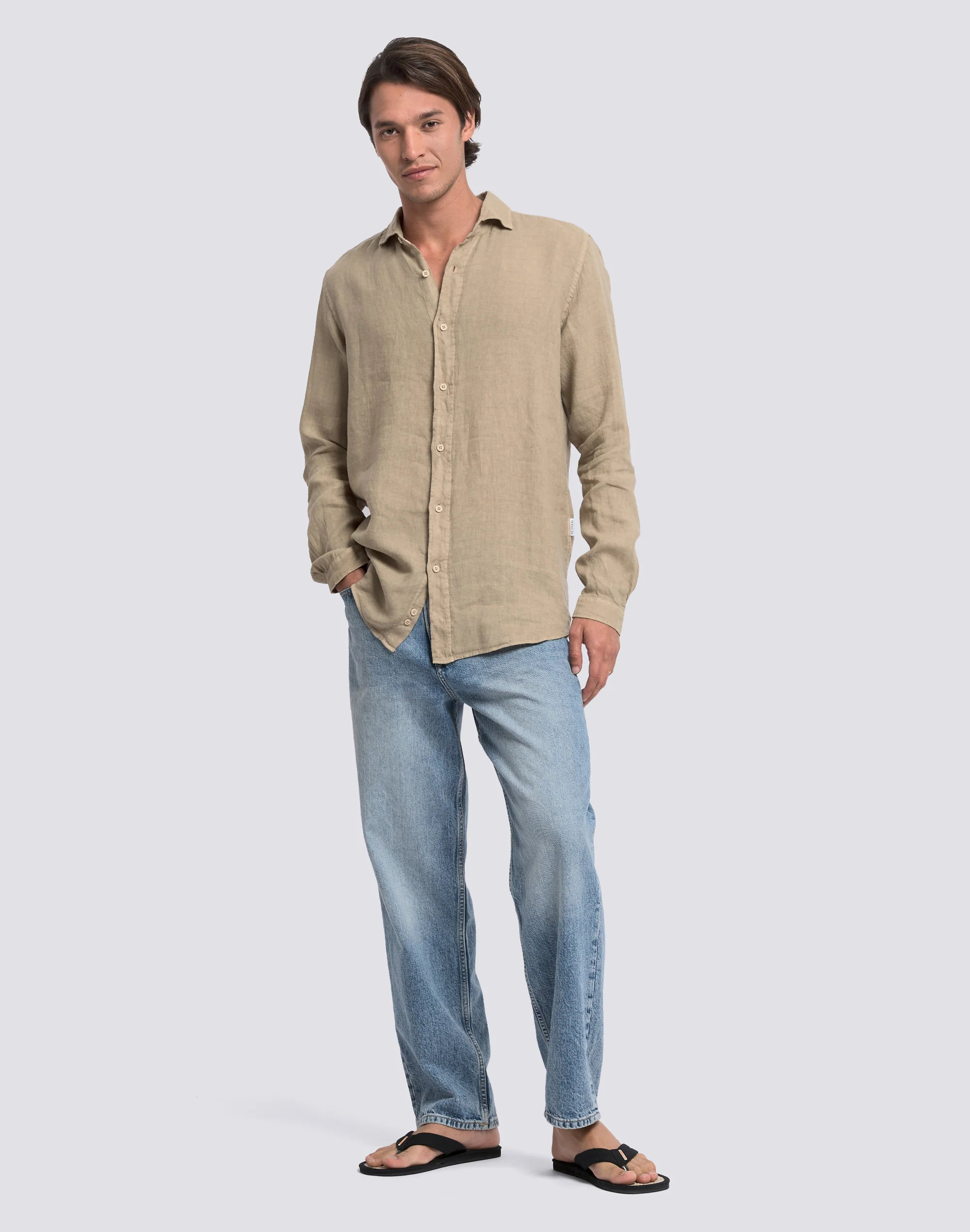 CAMICIA DA UOMO IN LINO TINTO CAPO - Image 3