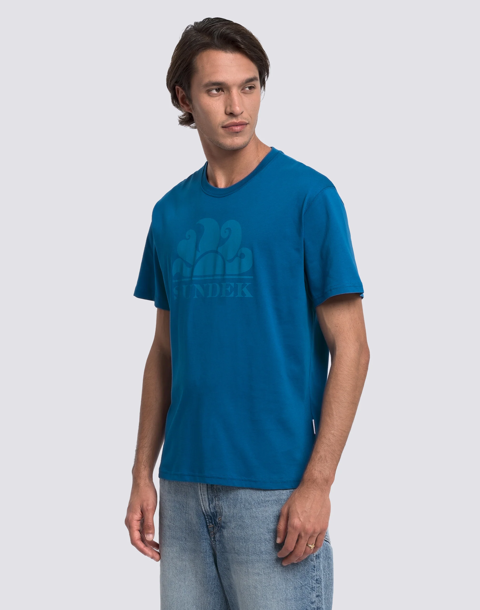 T-SHIRT UOMO A GIROCOLLO CON STAMPA LOGO - Image 4