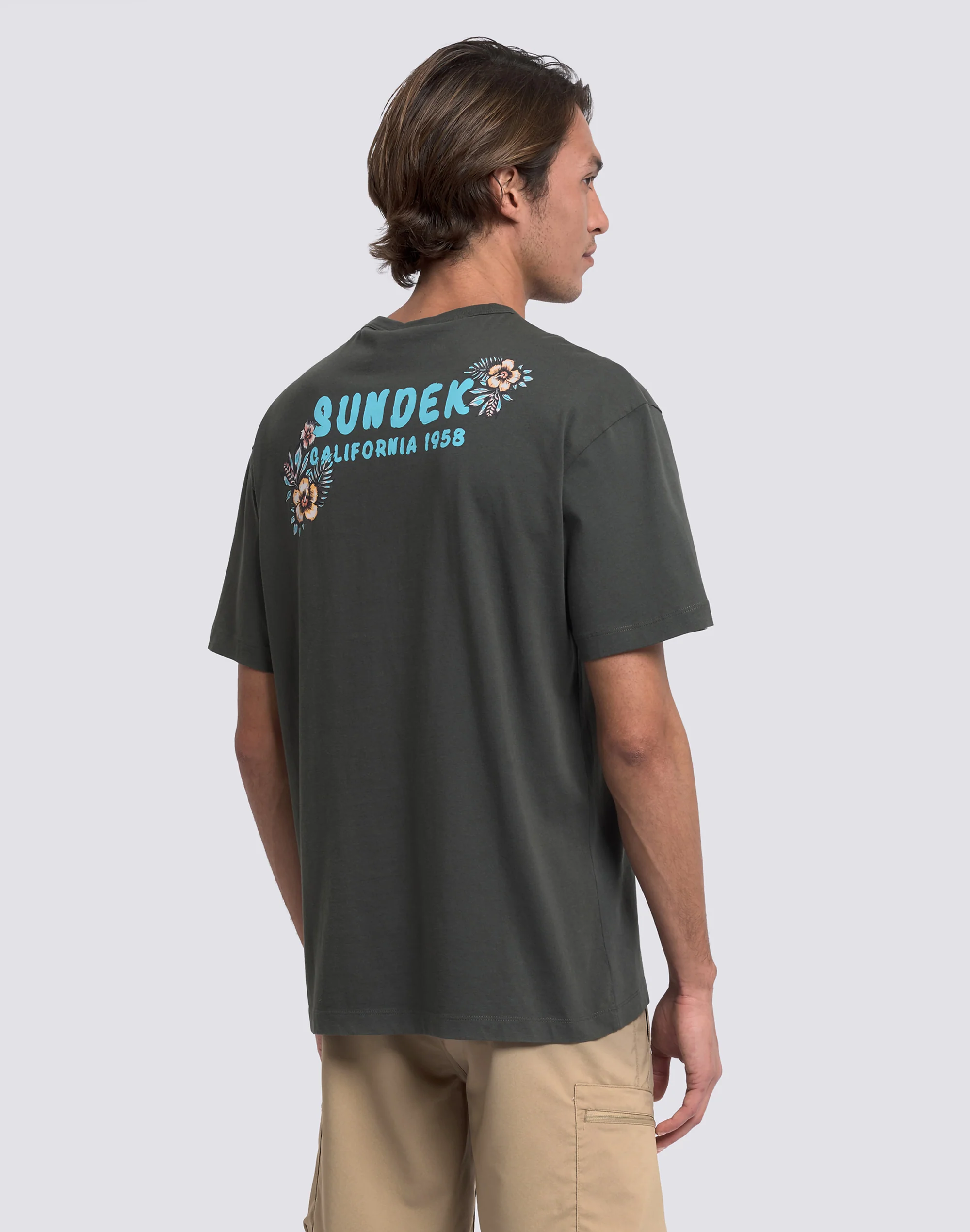 T-SHIRT DA UOMO A GIROCOLLO CON STAMPA E RICAMO SUNDEK CALIFORNIA 1958 - Image 5