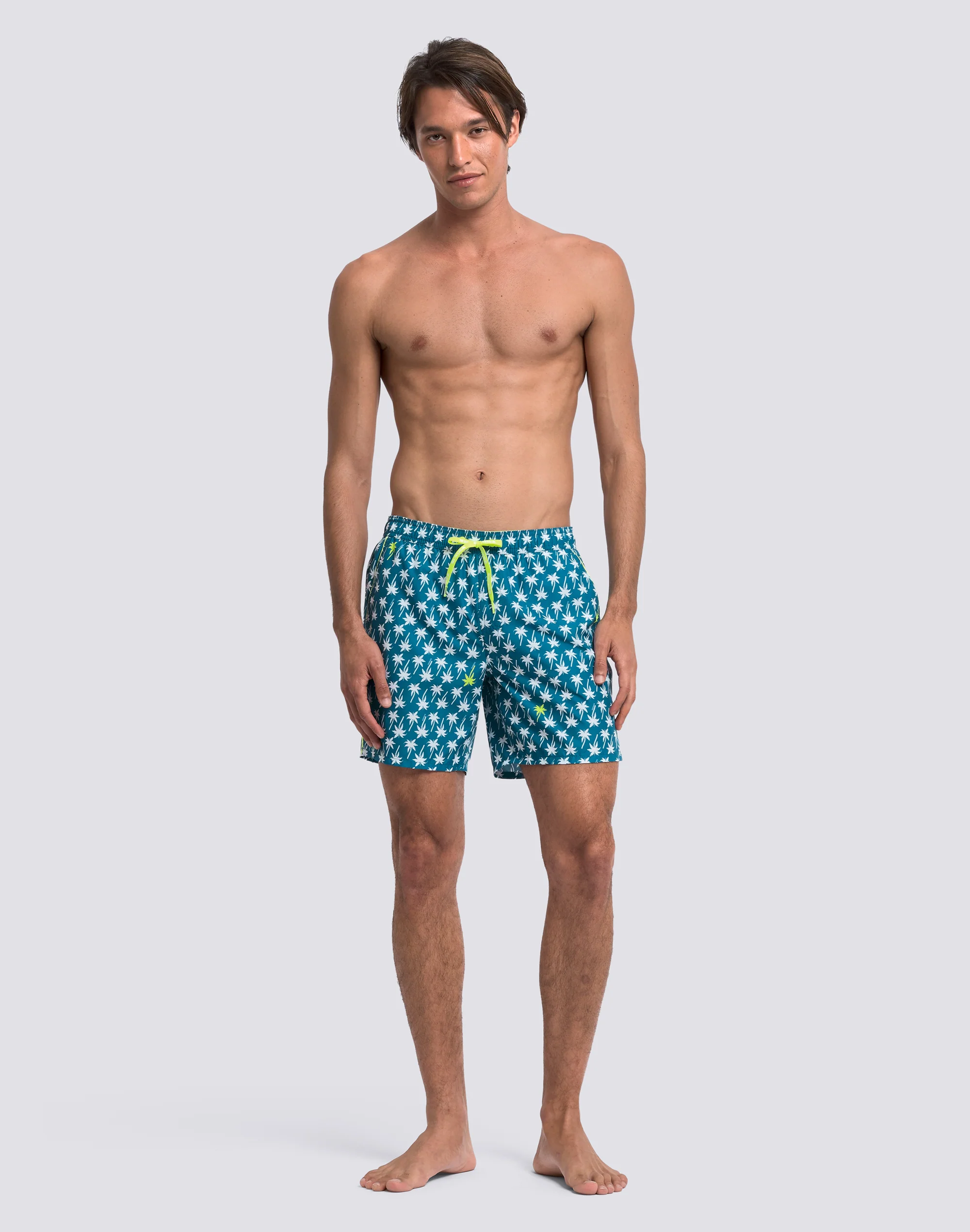 COSTUME DA BAGNO UOMO LUNGHEZZA MEDIA VITA ELASTICATA STAMPA UPSIDE DOWN IN POLIESTERE RICICLATO REPREVE® - Image 3