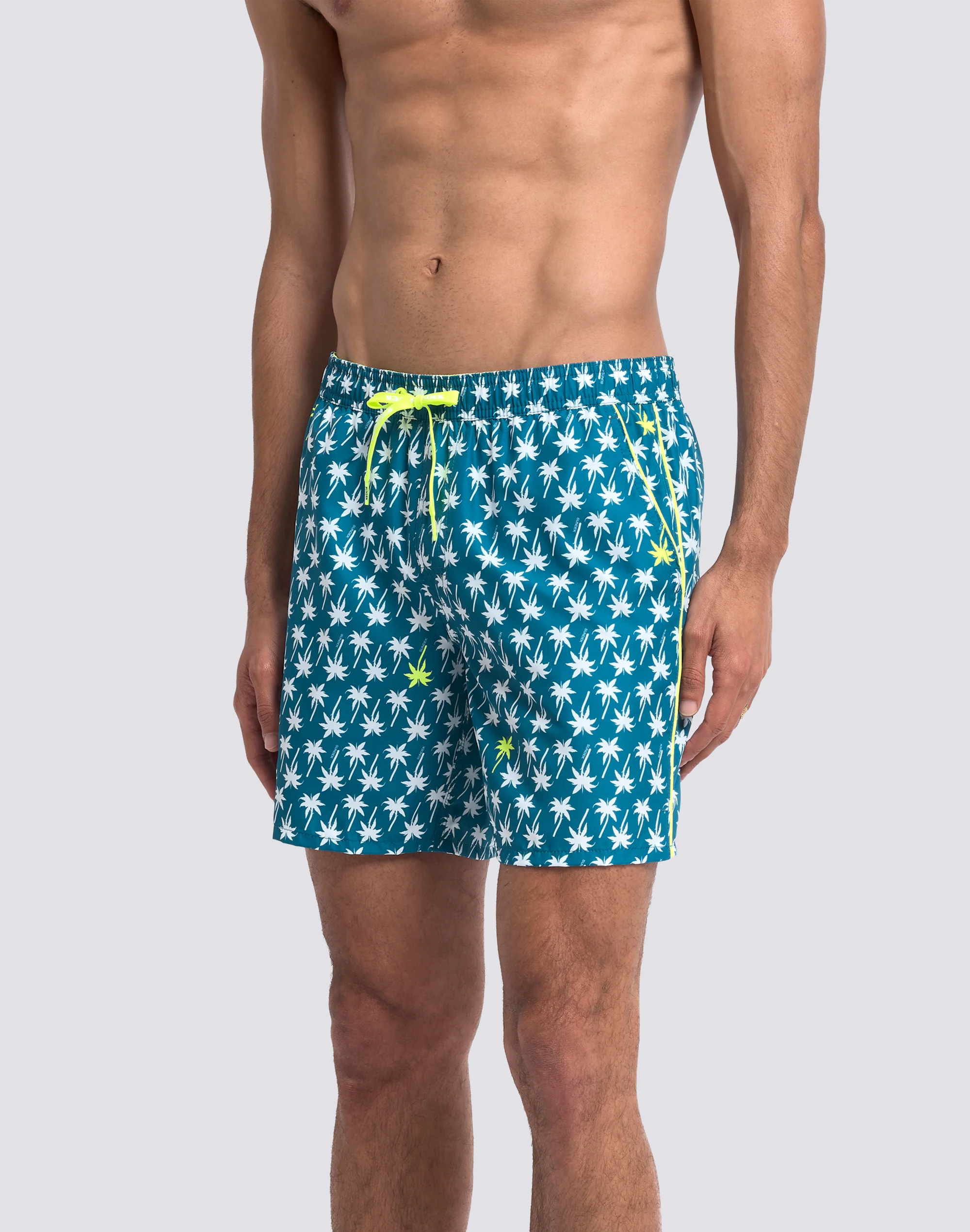 COSTUME DA BAGNO UOMO LUNGHEZZA MEDIA VITA ELASTICATA STAMPA UPSIDE DOWN IN POLIESTERE RICICLATO REPREVE® - Image 4