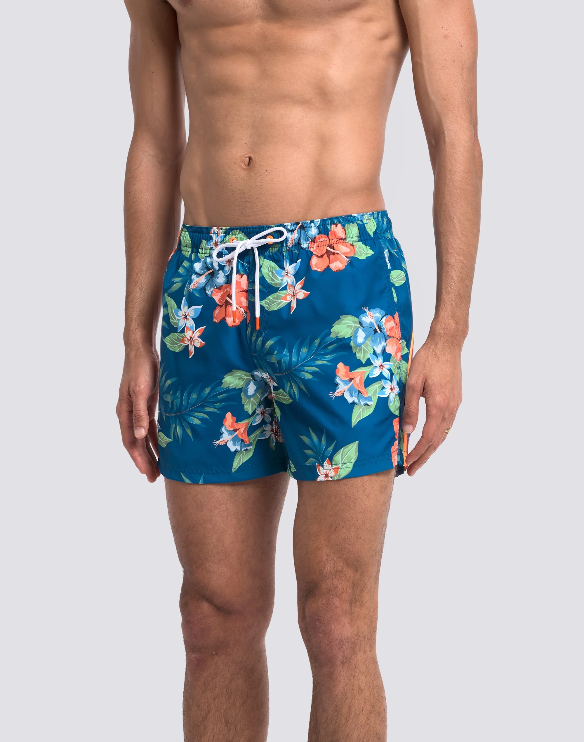 COSTUME DA BAGNO UOMO CORTO VITA ELASTICATA POLIESTERE RICICLATO REPREVE® CON STAMPA ISLAND BLISS - Image 4