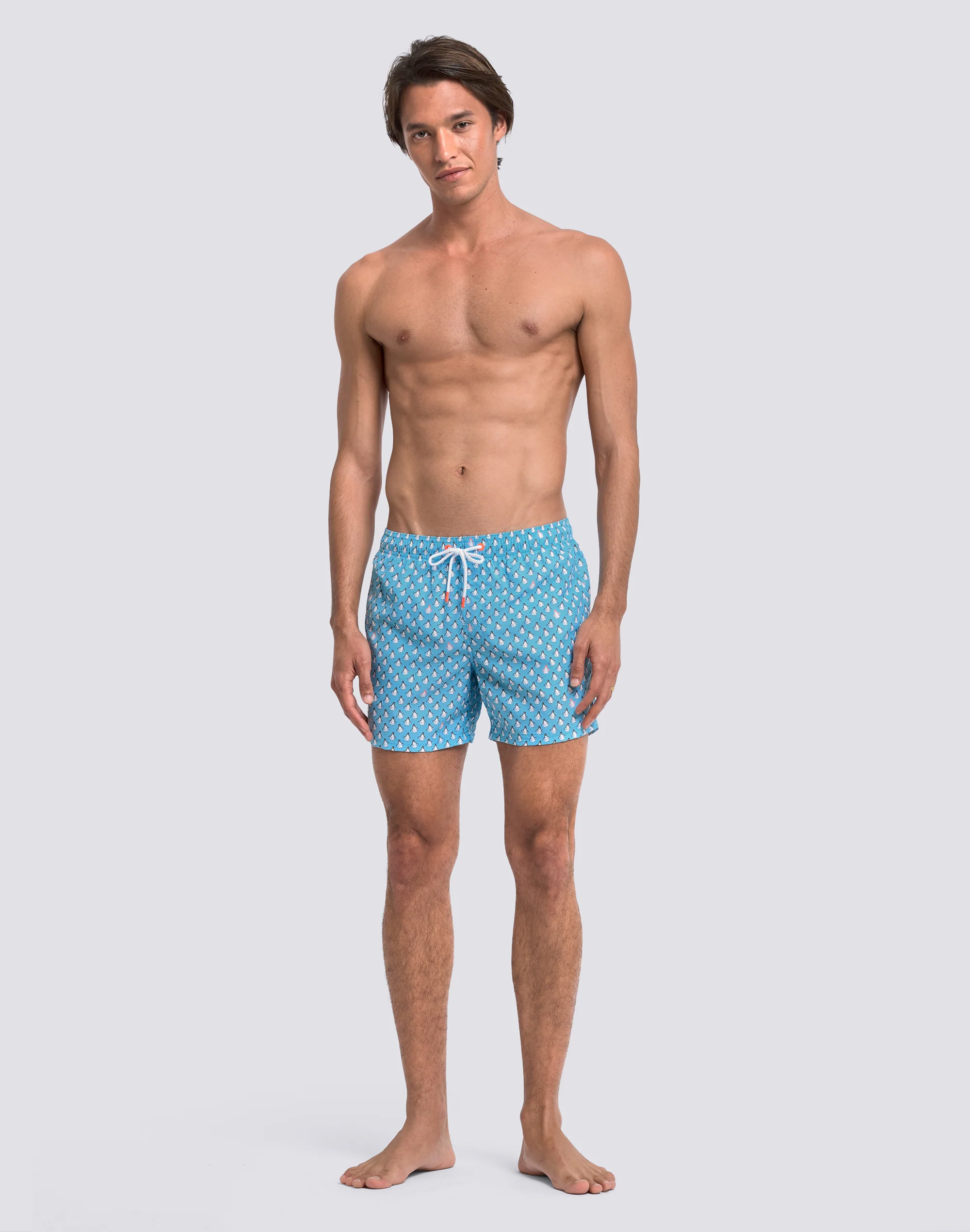 COSTUME DA BAGNO UOMO CORTO VITA ELASTICATA POLIESTERE RICICLATO REPREVE® CON STAMPA PALMINE - Image 3