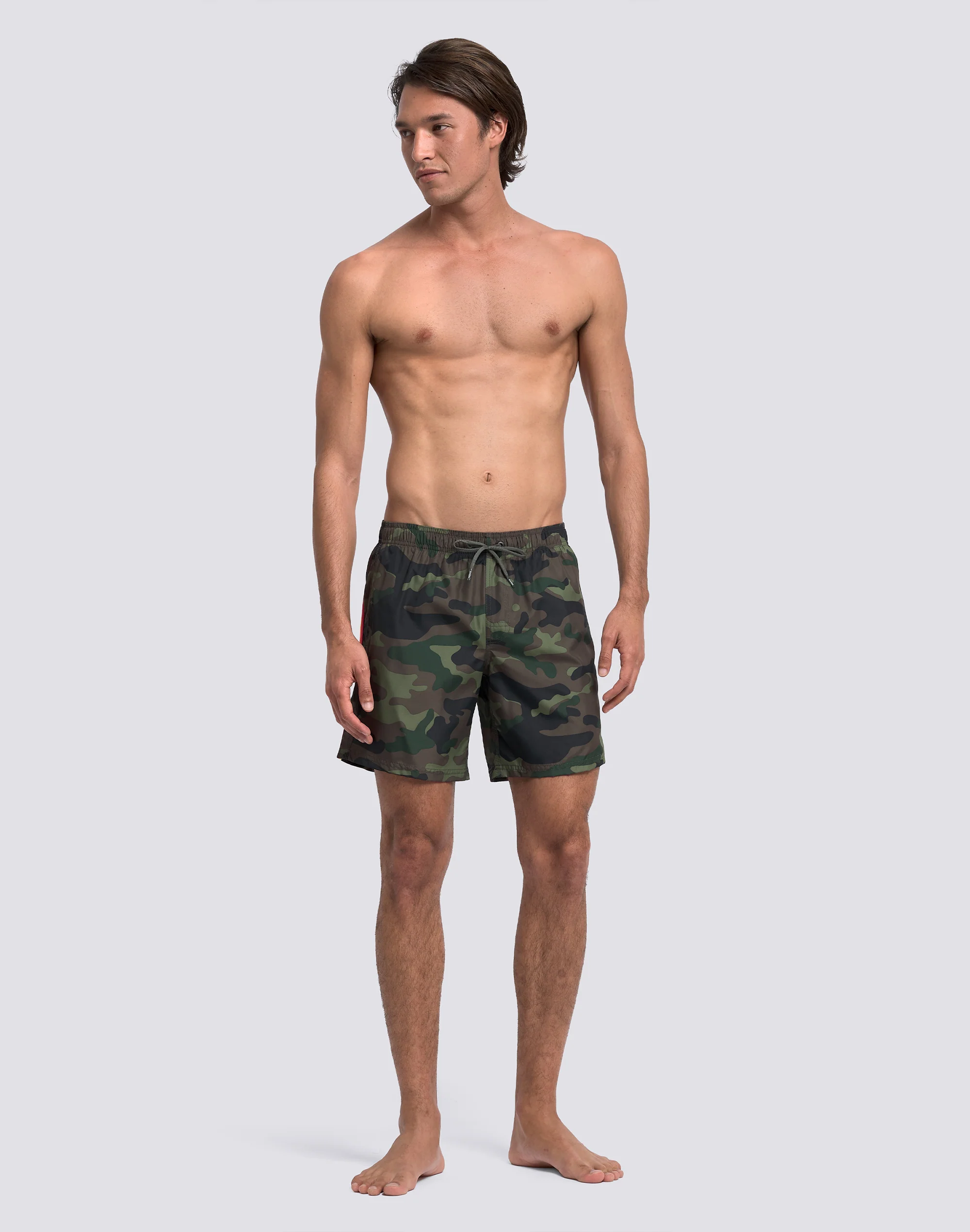 COSTUME DA BAGNO MEDIO VITA ELASTICATA CON STAMPA CAMOU IN POLIESTERE RICICLATO REPREVE® - Image 3