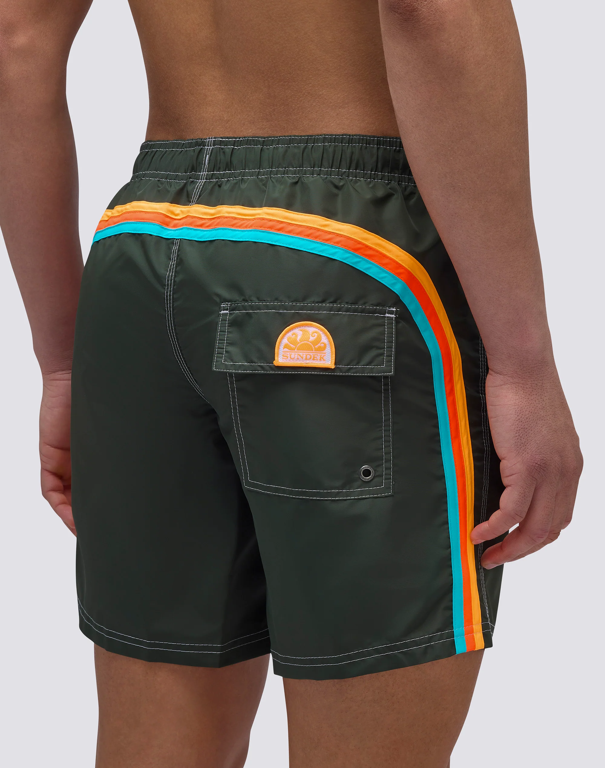 COSTUME DA BAGNO LUNGHEZZA MEDIA VITA ELASTICATA ICONIC TAFFETA - Image 3