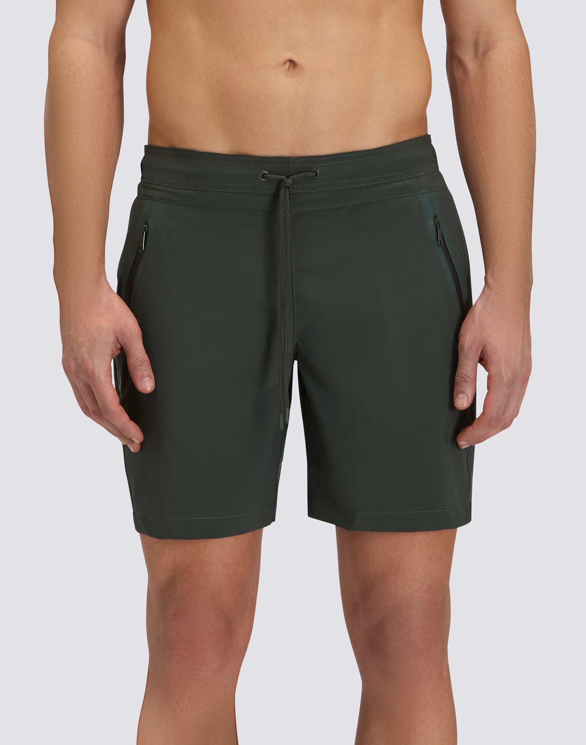 COSTUME DA BAGNO UOMO LUNGHEZZA MEDIA VITA SEMI ELASTICATA STRETCH CON TASCA TERMOSALDATA
