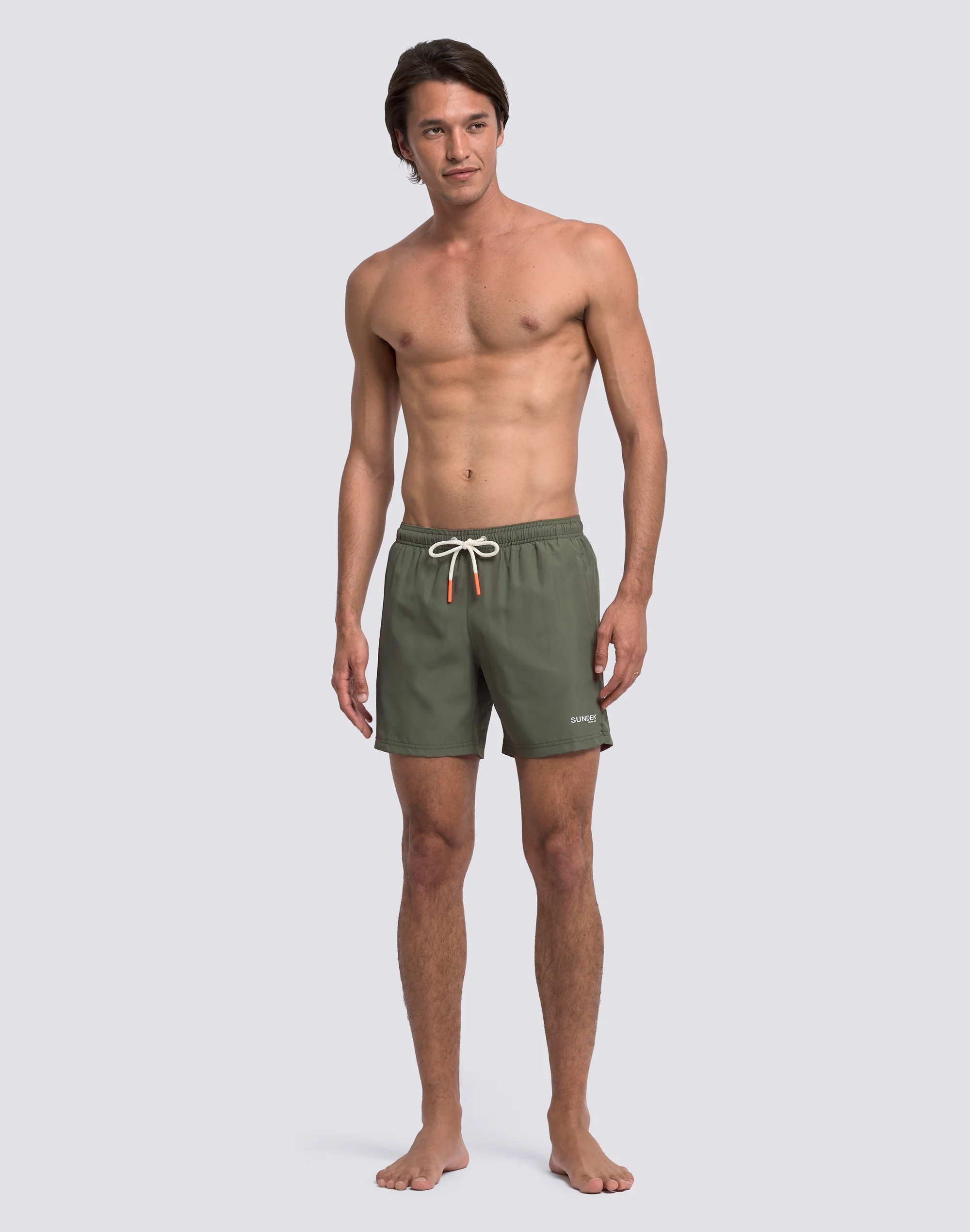 COSTUME DA BAGNO UOMO MEDIO VITA ELASTICATA IN POLESTERE RICICLATO REPREVE® CON DETTAGLIO TRICOLORE - Image 3