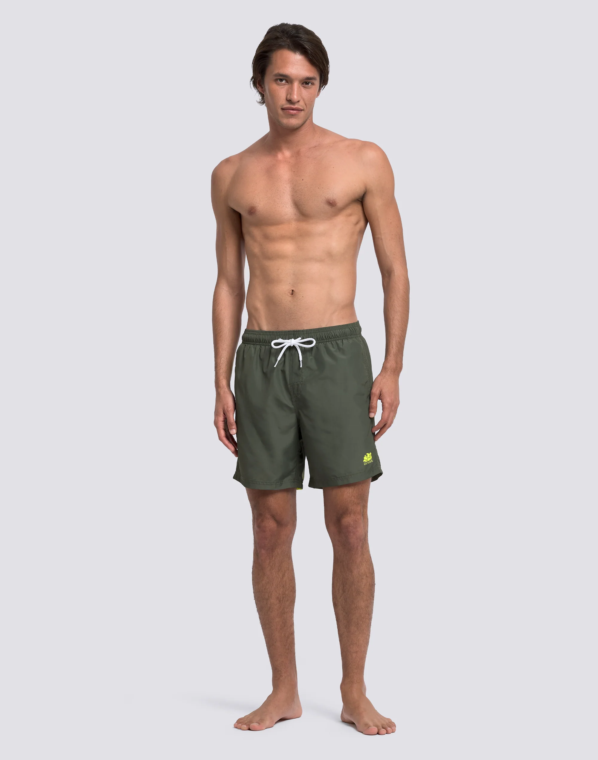 COSTUME DA BAGNO UOMO LUNGHEZZA MEDIA CON STAMPA LOGO SFUMATO - Image 3