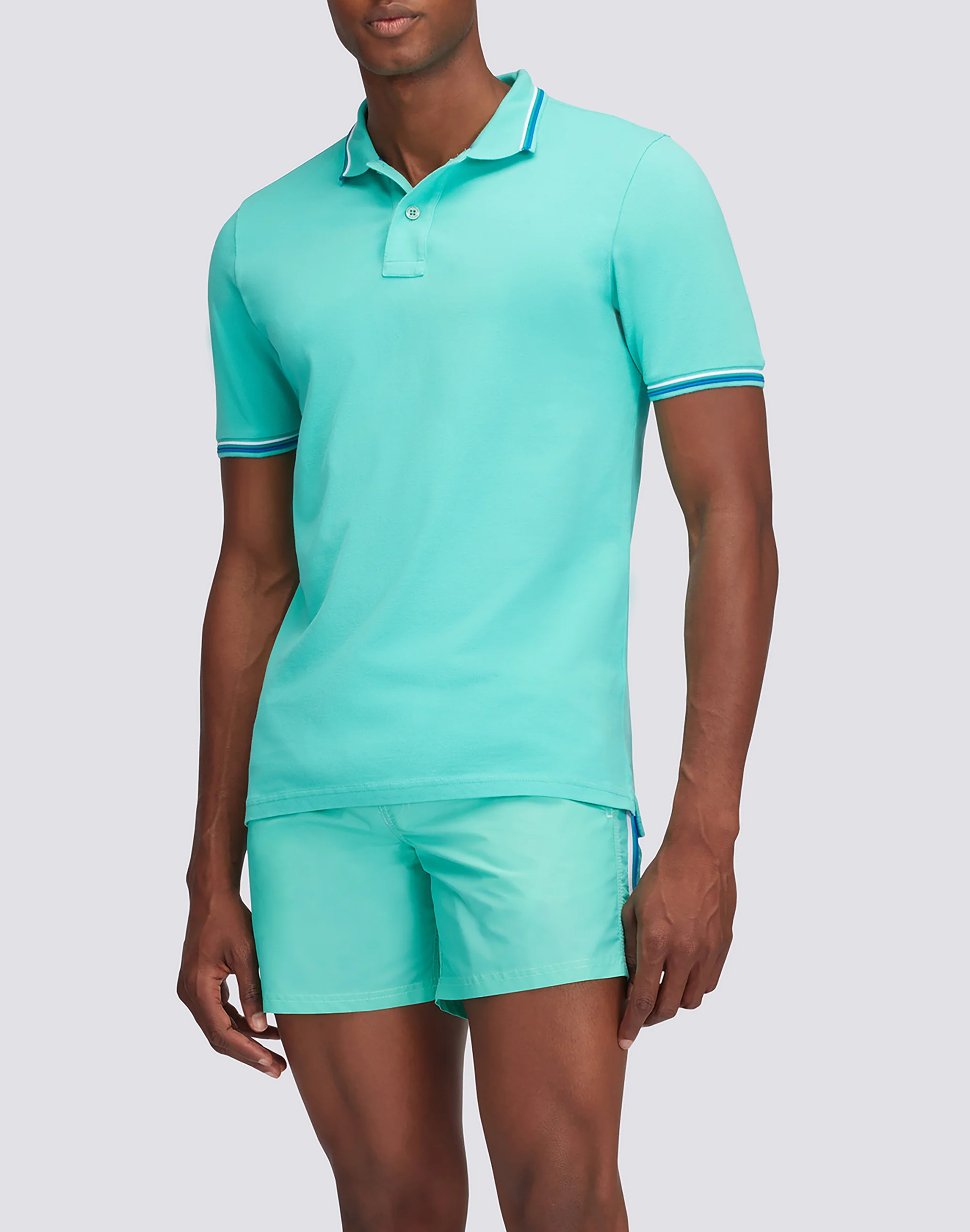 POLO BRICE IN COTONE PIQUET CON DETTAGLI TRICOLOR
