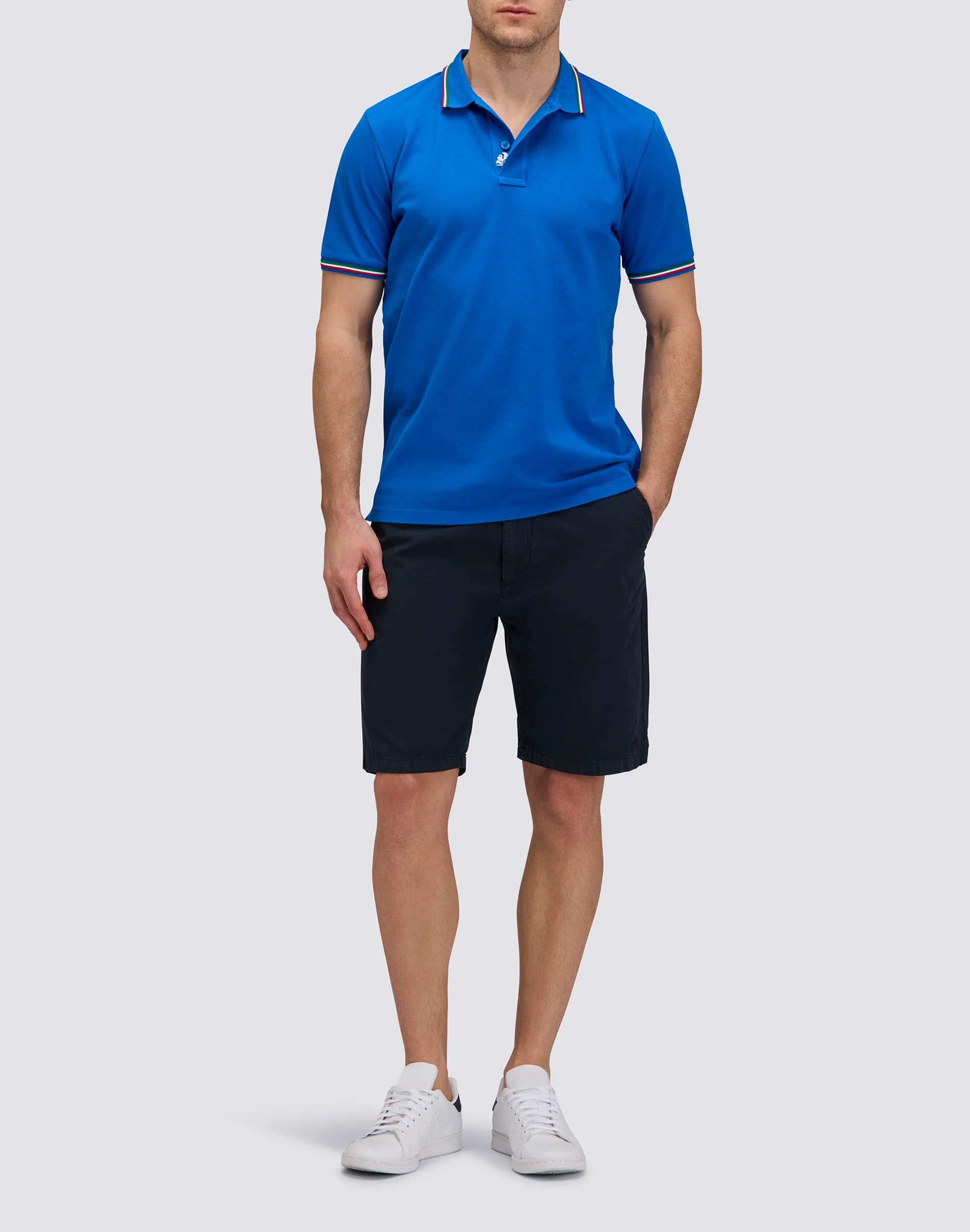 POLO BRICE IN COTONE PIQUET CON DETTAGLI TRICOLOR