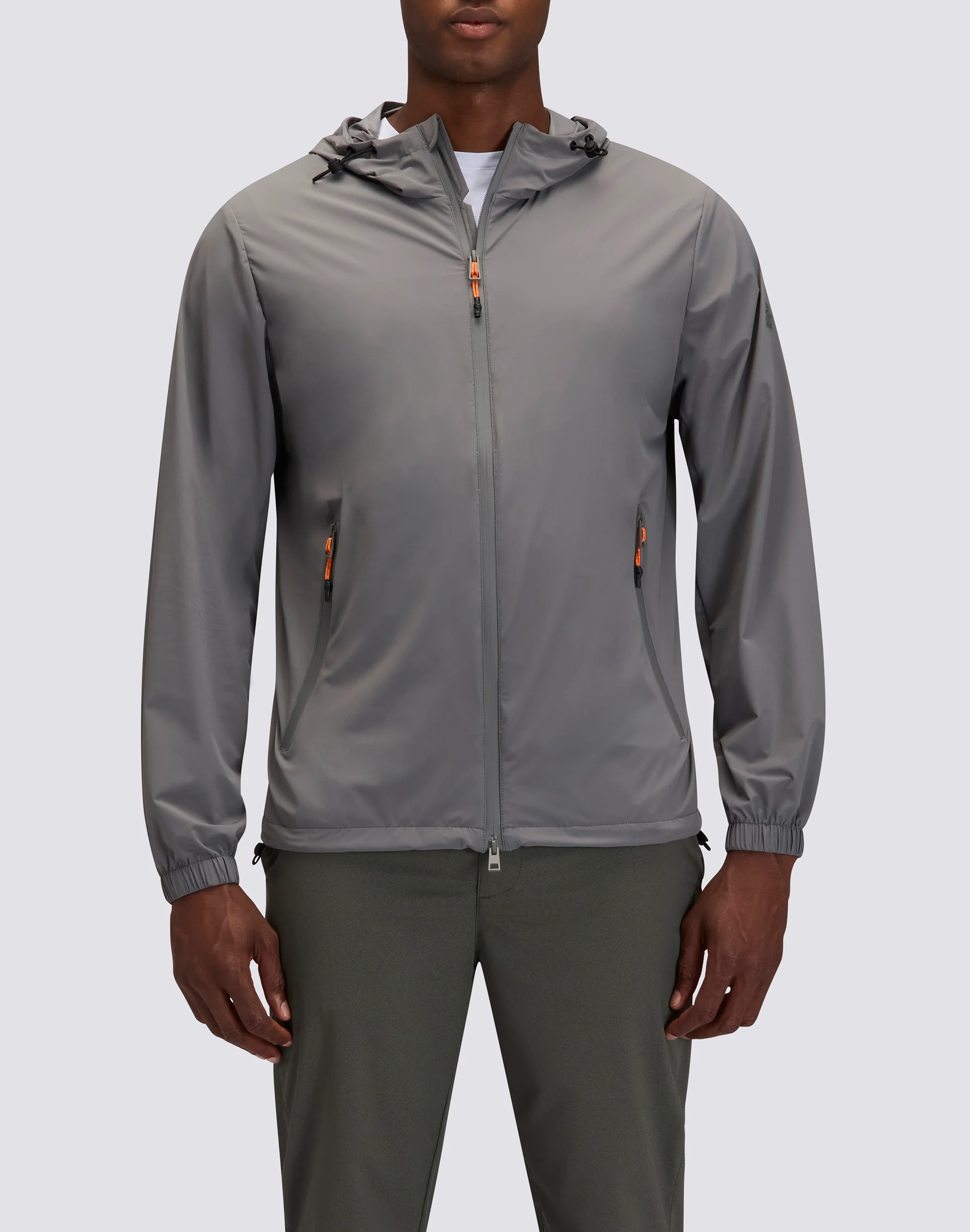 GIACCA DA UOMO FULL ZIP CON CAPPUCCIO IN NYLON