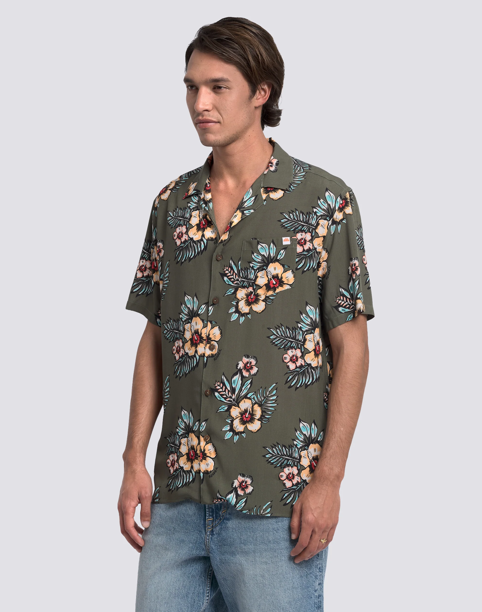 CAMICIA UOMO STAMPATA IN VISCOSA POPELINE - Image 4