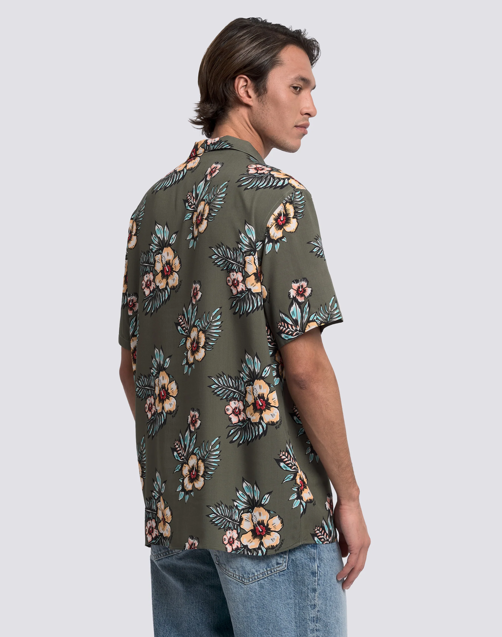 CAMICIA UOMO STAMPATA IN VISCOSA POPELINE - Image 5
