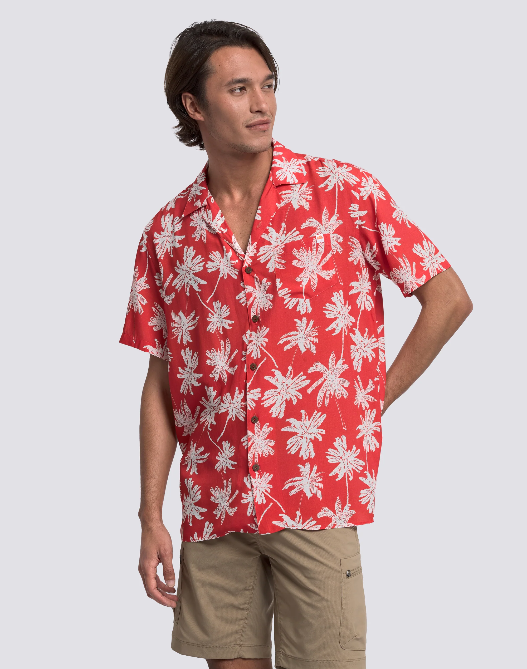 CAMICIA UOMO STAMPATA IN VISCOSA POPELINE - Image 4