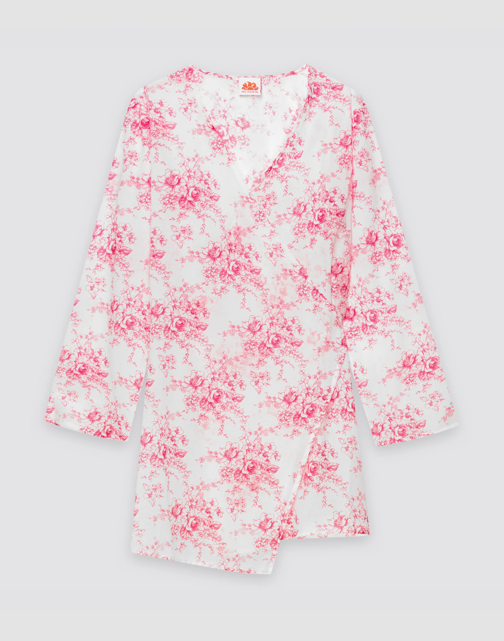 ABITO DONNA WRAPOVER STAMPA ROSE DE JOIE