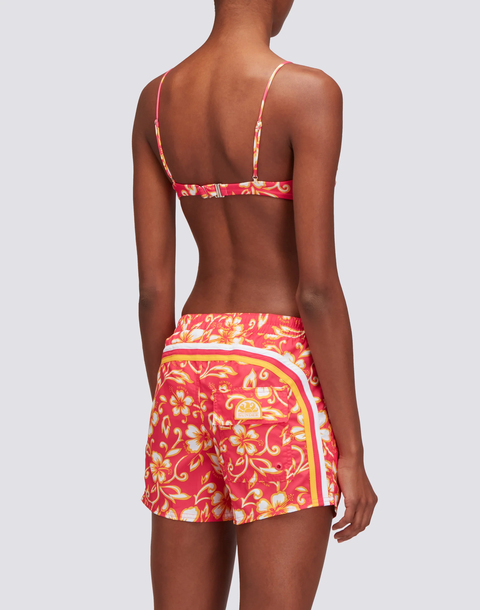 COAST - PANTALONCINO MARE REPREVE® CON STAMPA HIBISCUS SK23