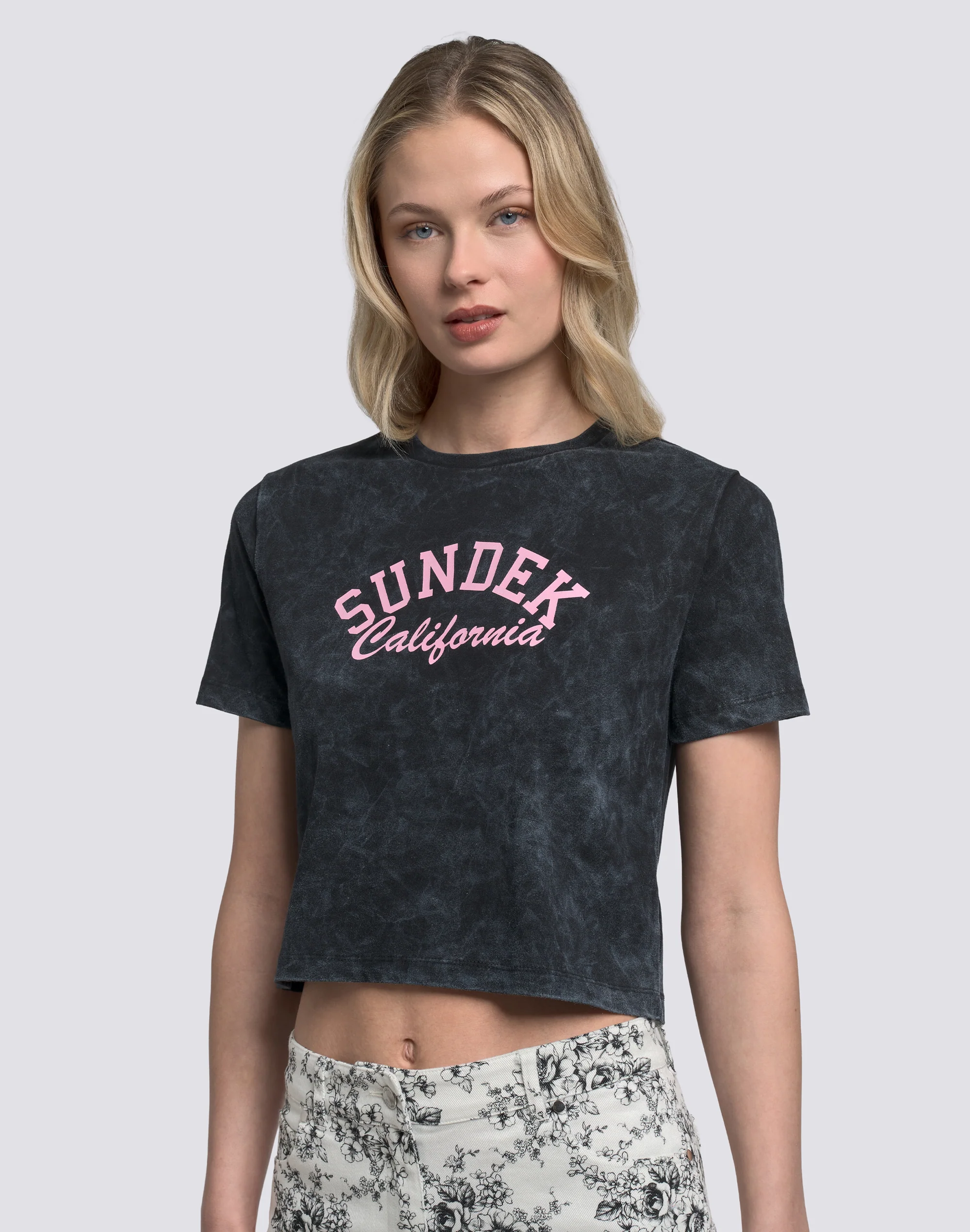 T-SHIRT DONNA CROPPED VINTAGE WASH - Image 4