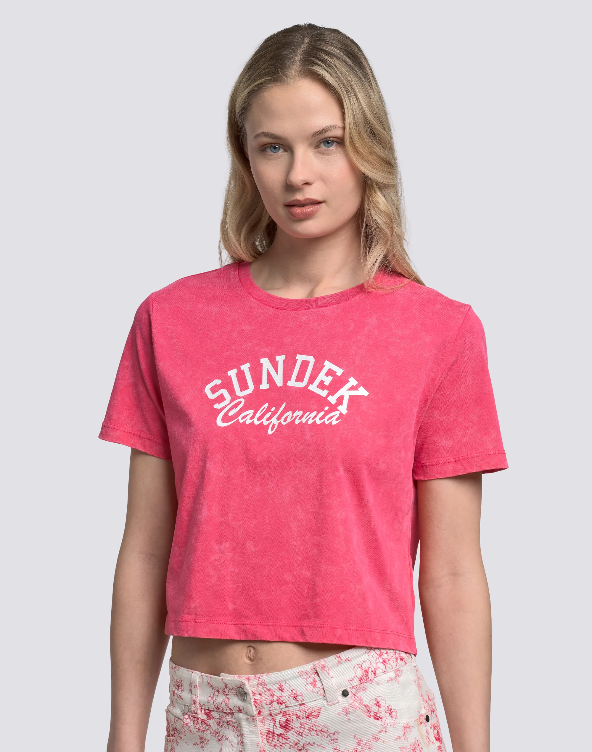 T-SHIRT DONNA CROPPED VINTAGE WASH - Image 4