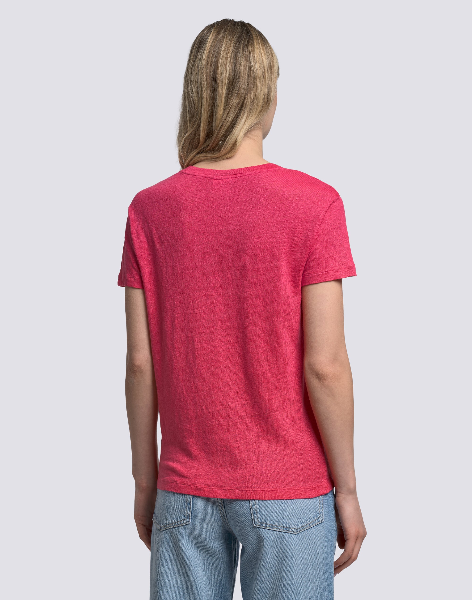 T-SHIRT DONNA A MEZZE MANICHE IN LINO - Image 5